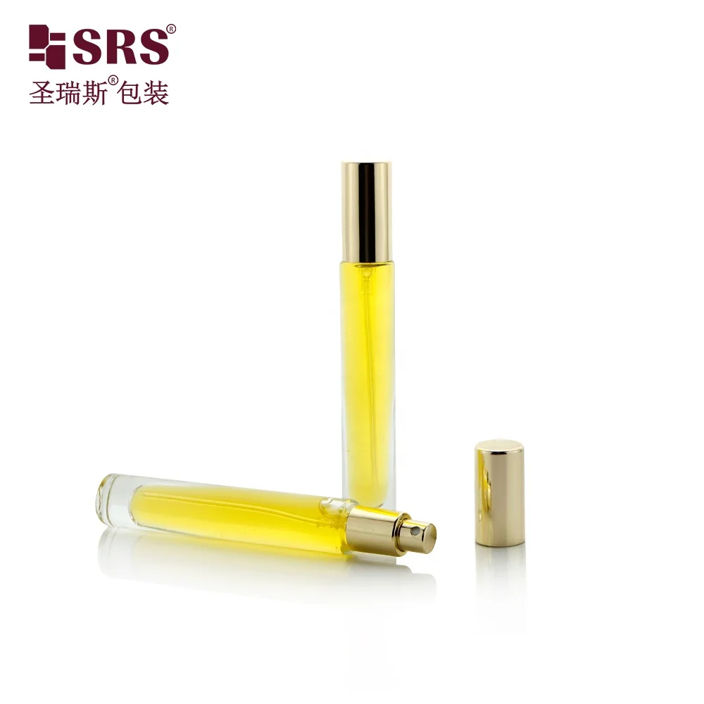 Thick Bottom 10ml Round Glass Perfume Skincare Packaging Bottle Empty Refillable Glass Spray Atomizer Bottle