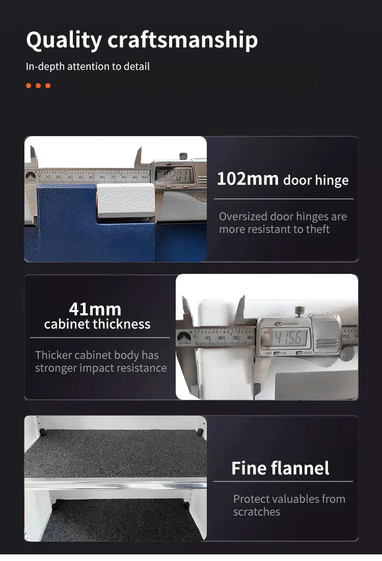 CEQSAFE Wholesale Fireproof Cabinet Safes Box Firearm Safe Fingerprint Jewelry Money Safe Box Home Hotel Office supplier