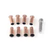 Eight mounting pins per door (copper plated)