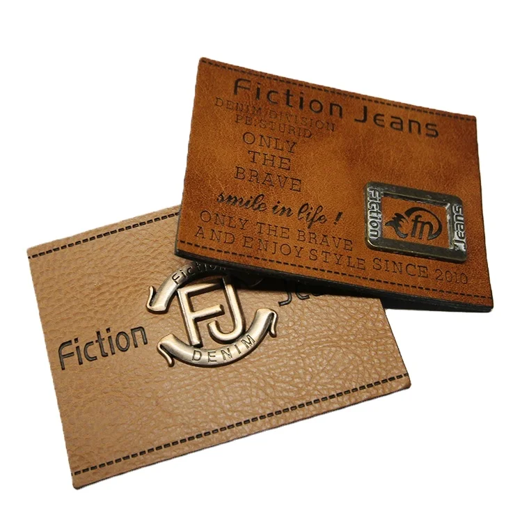 Высокое качество, индивидуальный дизайн, рельефная гравированная сумка, металлический логотип, нашивка для одежды, кожаная Этикетка из искусственной кожи, кожаные бирки для джинсов