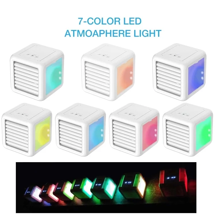 7 Different Colors LED Water Cooling System Portable Mini Air Cooler for Home