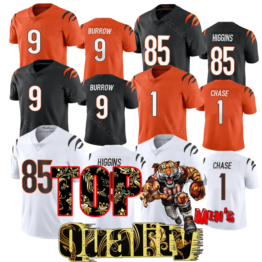 Best Quality #1 Ja'marr Chase #9 Joe Burrow #28 Joe Mixon #85 Tee Higgins  #2 Evan Mcpherson Stitched American Football Jersey - Buy Ja'marr Chase