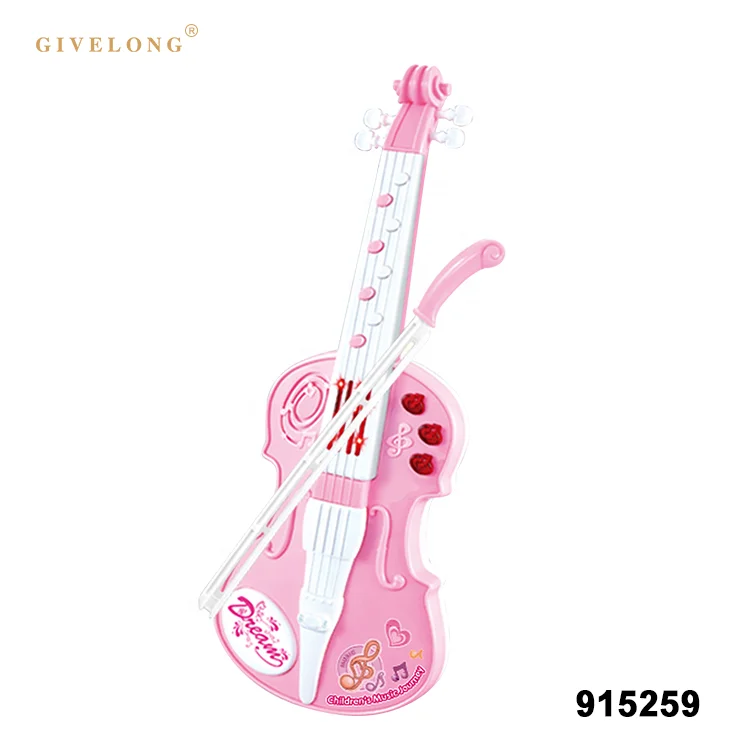 Pink TychoTyke Girls Musical Violin Instrument Pretend Play Kids Light Up Toy 
