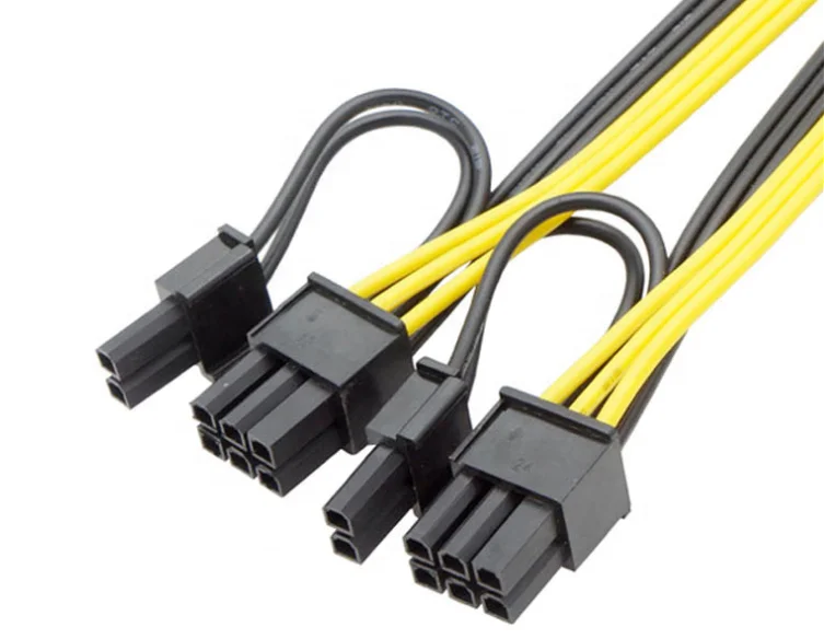 Блок питания для видеокарты 6-контактный разъем на двойной 8-контактный штекер 6 + 2-контактный Удлинительный кабель 6P 8P одна точка два передачи и