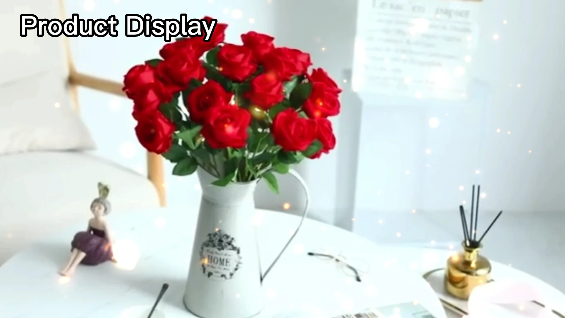 Artificial Silk Flowers Realistic Roses Bouquet Long Stem Flower Runner