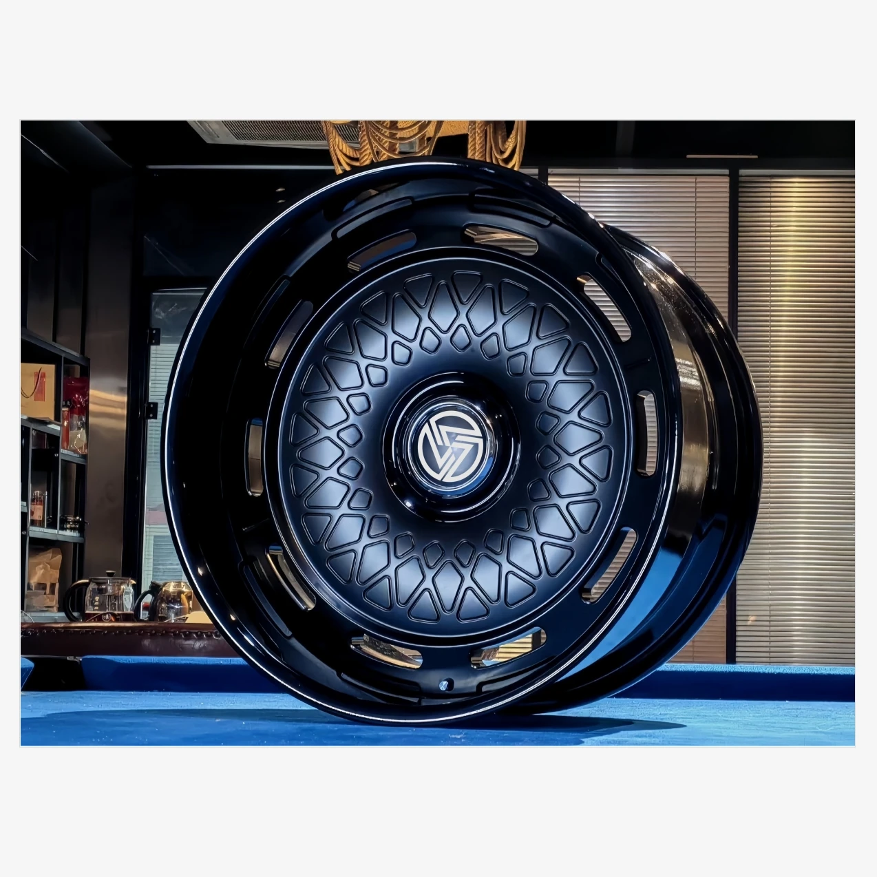 XINLAI HOT Sale Custom 2 Piece Satin Black Deep Dish Concave Forged Alloy Wheel 19 20 21 22 24 Inch for Rolls Royce