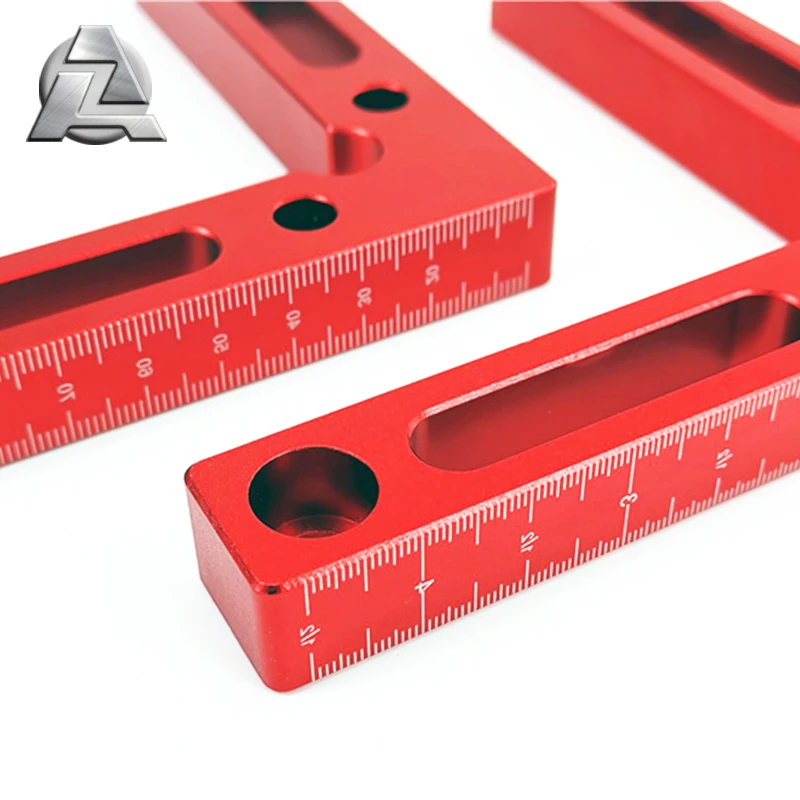 Morsetti Ad Angolo Retto 90° Per Falegnameria In Alluminio, Set Quadrati Per Cassetti E Cornici, Rosso, 6,6x4,3cm