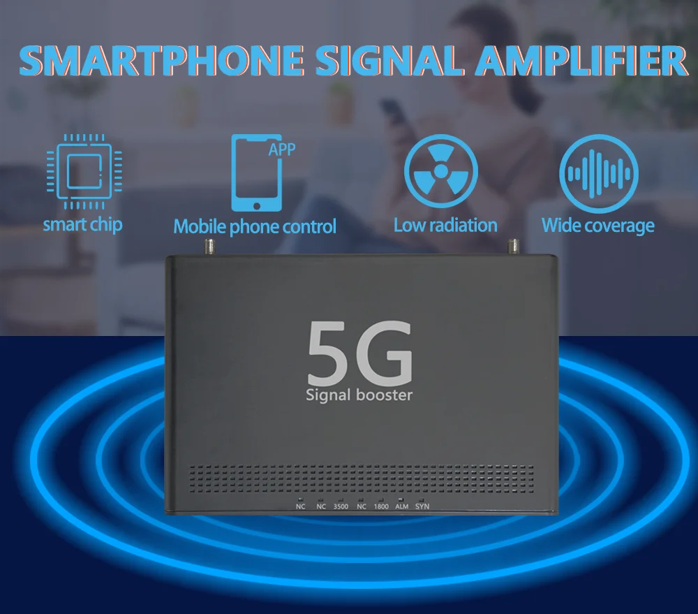 Signalsmith LTE 4G 1800MHz+N78 5G 3500MHzAGC+ALC 25dBm Dual Band Mobile  Network Signal Amplifier/Repeater/Cellphone Booster