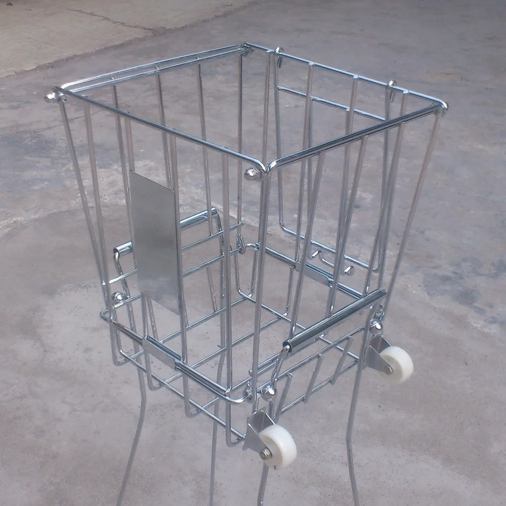 Профессиональная портативная металлическая тележка для теннисных мячей