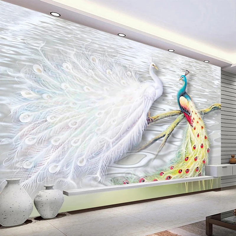 Maison de grands papiers peints pour salon murs 3d Peintures Murales Conception du paysage papier peint