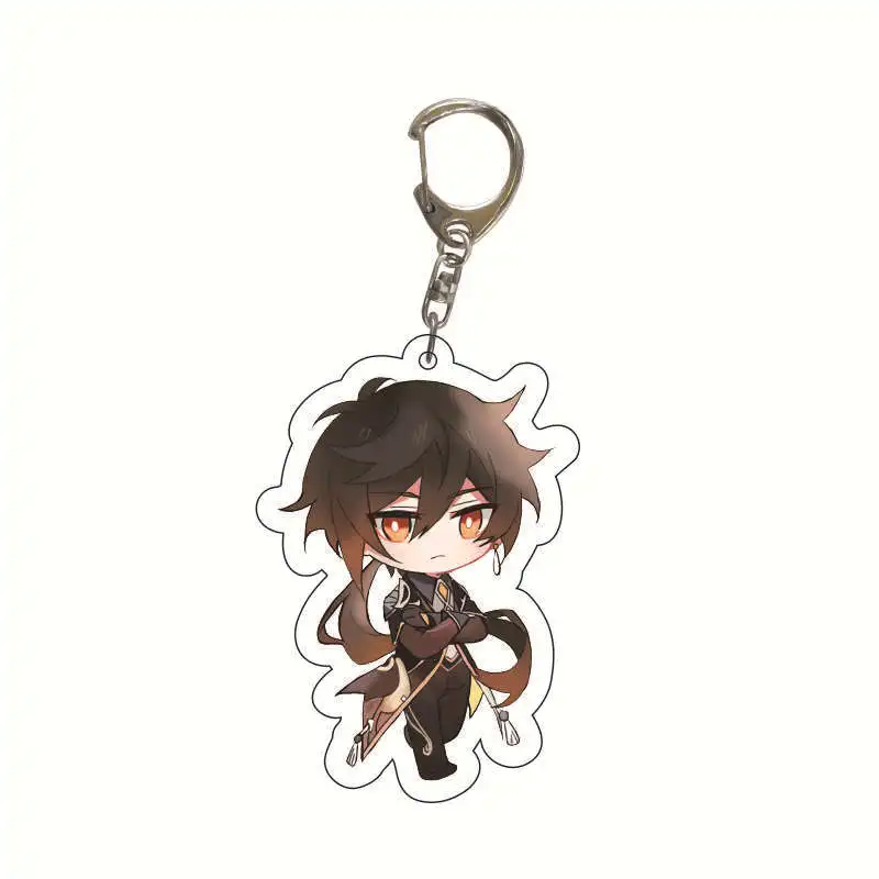 Cosplayer Introduction Character Keychain Cosplay Keychain Badges - Genshin Impact Anime Accessories