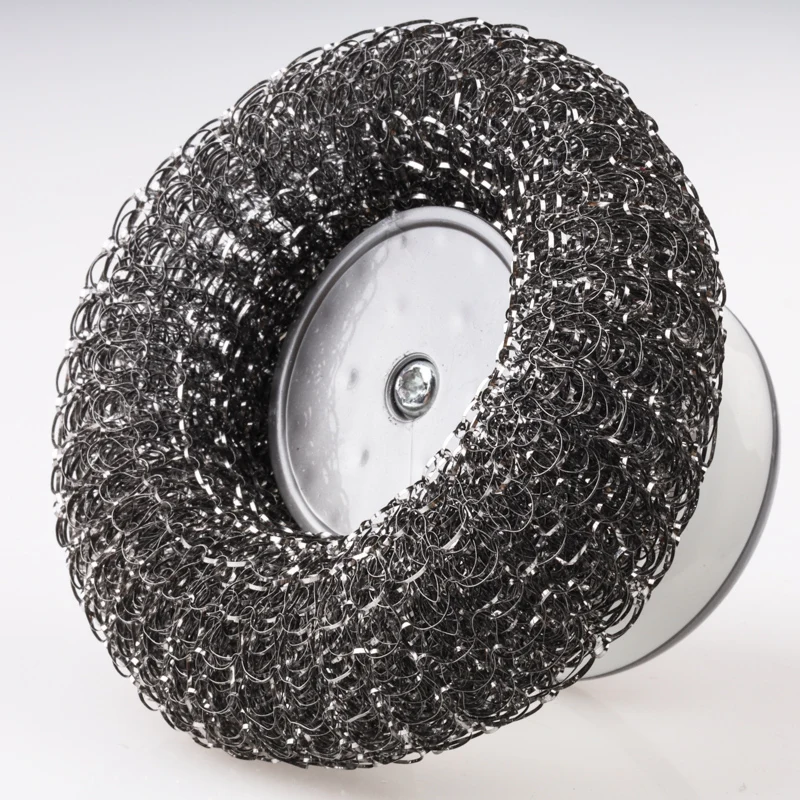 Оптовая Продажа предметов домашнего обихода из нержавеющей стали круглая щетка для чистки