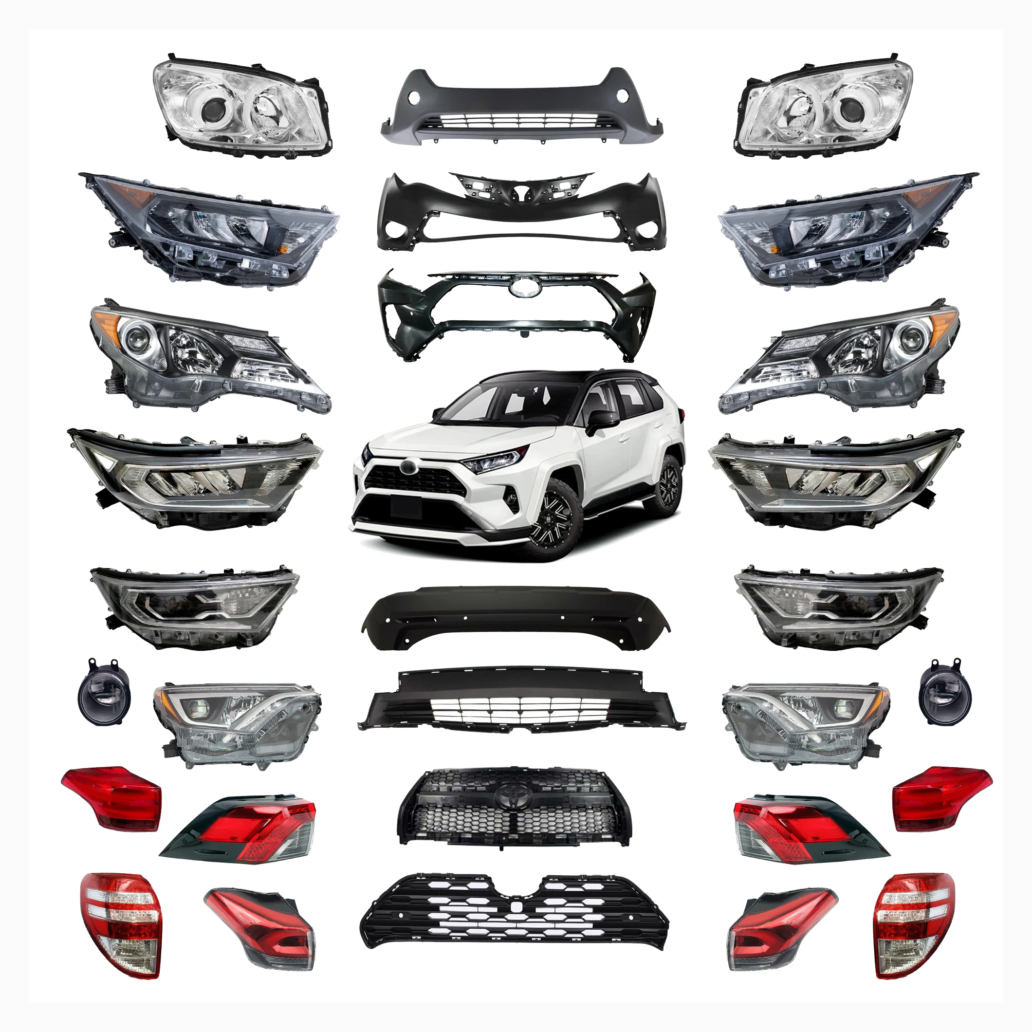 Wholesale Custom Car Body Kits Grille Led Headlights Tail Lamp Front ...