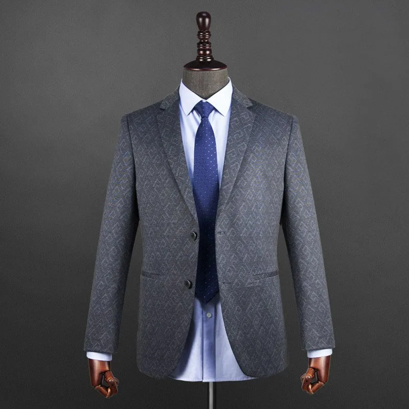 2024 Spring and Autumn business casual jacket slim-fit Anti-wrinkle flat collar custom mens suit manufacture