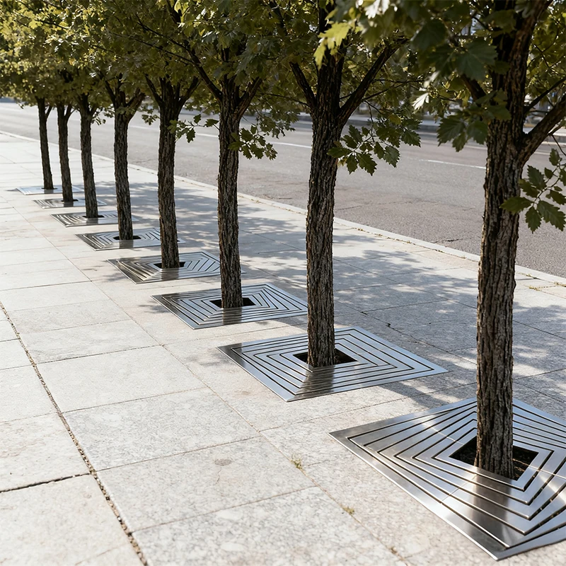 Square rainwater grates