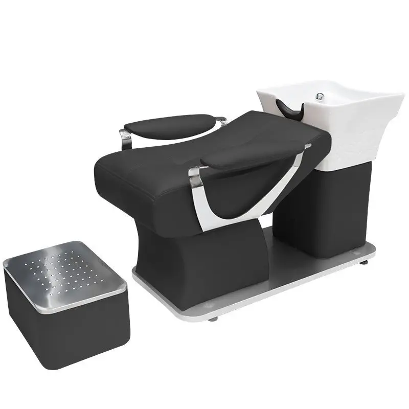 Hair Salon Chair Porcelain Aluminium Shampoo Bed Spa Hair Salon Chair