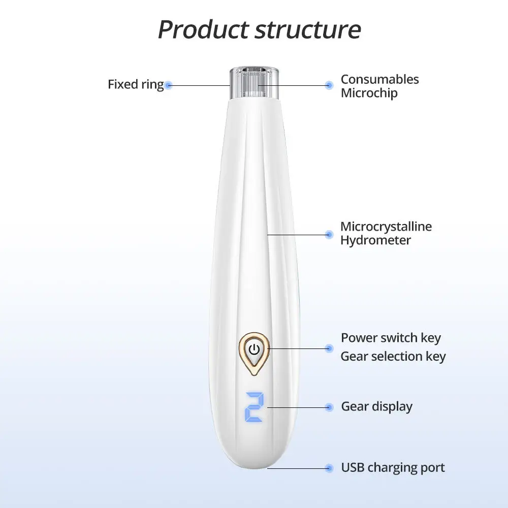 Needle Free Injection Automatic Liquid Water Light Beauty Instrument Nano Microcrystalline Water Light Pen