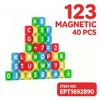 EPT1692890 Set di 40 Lettere Magnetiche in Scatola di Latta