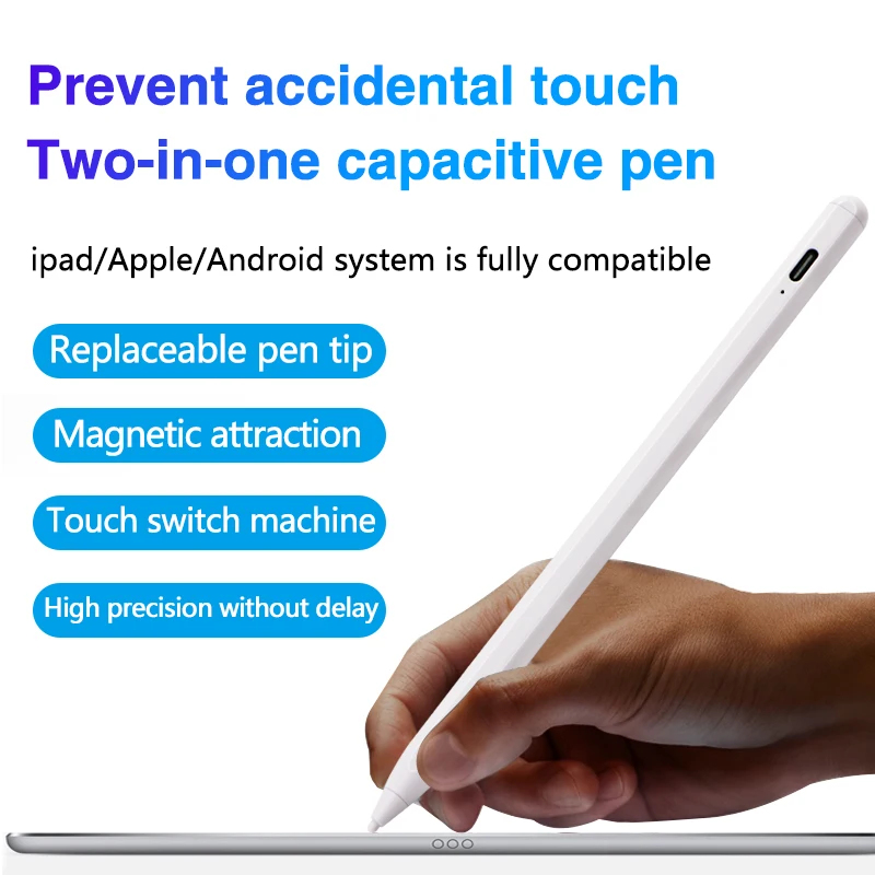 Wisoneng China Smart Soft Fine Tip Digital Capacitive Touch Screen Pencil Metal Active Tablet Stylus Pen for Apple iPad Android