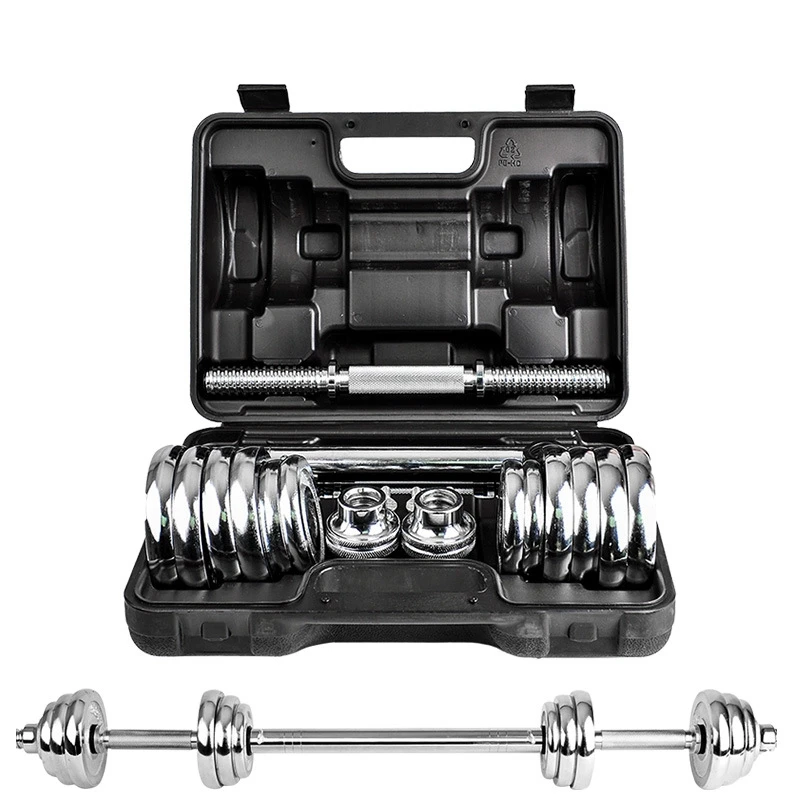 Оборудование для бодибилдинга, тренажерный зал, 15 кг, 20 кг, 30 кг, набор регулируемых гантелей с переносной коробкой