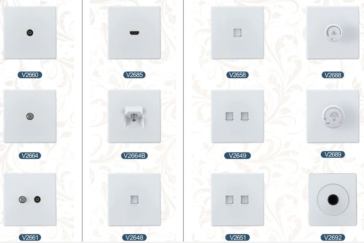 VNX White UK 13A Light Button Switch Fast Charging Power Wall Switch Socket 220V Electrical Outlet Wall Switch