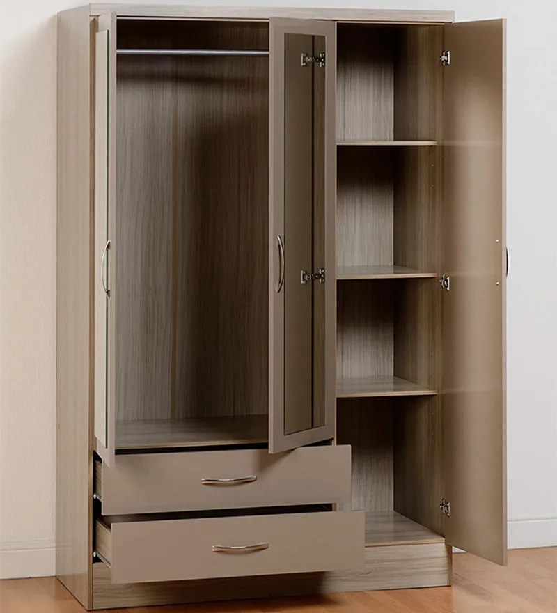 Popular Closet High Classical Foreign Joint Cabin 6 Feet High Natural Pakistan Dark Grey Wardrobe