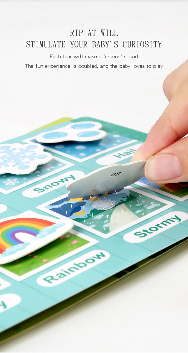 Toddler Quiet Book Early Learning Activities Puzzle Paste Matching Game Toy Kids Educational Magic Tape Wooden Busy Books Toys