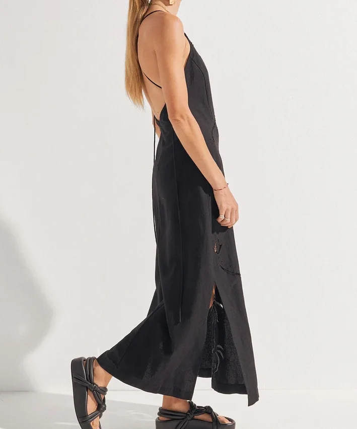 New Linen Dresses for Women Fashion Summer Elegant V Neck Loose High Waist  Maxi Ladies Casual Strap Embroidery Dresses| Alibaba.com