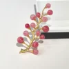 Pink Rose Quartz Fruit Tree Brooch