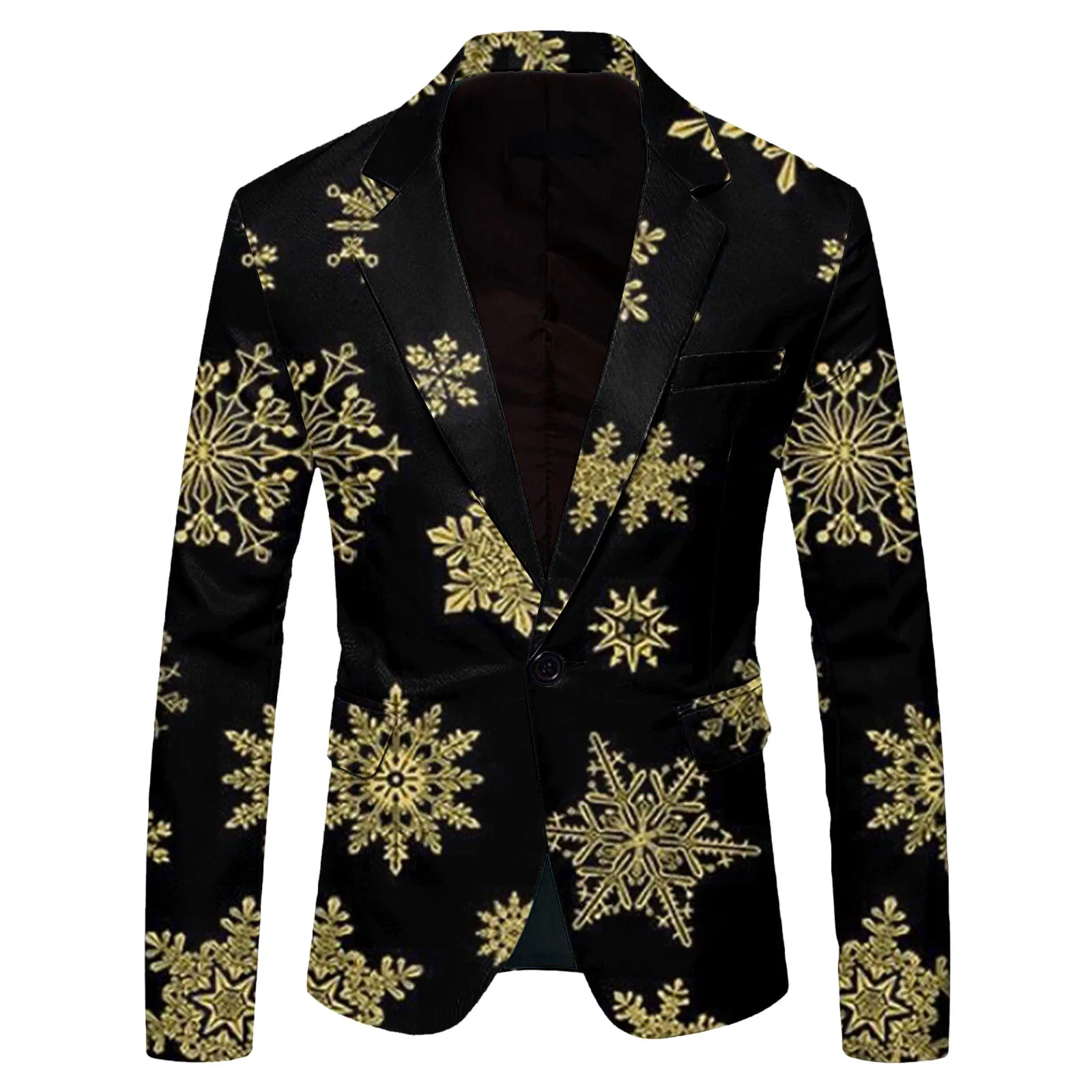 Hot Sell Veste Pour Homme Costume Mens Suit Jacket Snow Printed Single Breasted Casual Blazer Sports Coat_voghion.com