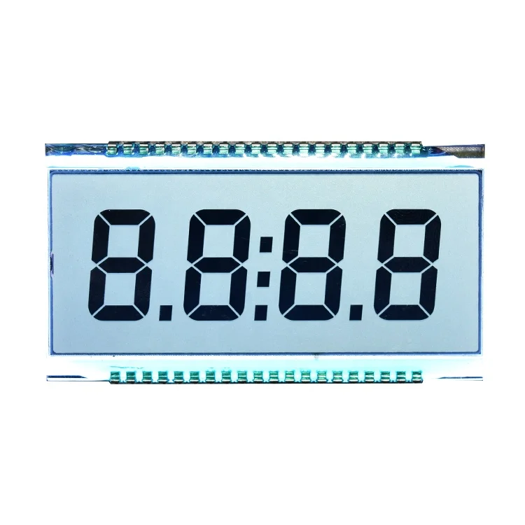 Customized 40 Pin TN 4 Digits Segment LCD Display For Fuel Dispenser