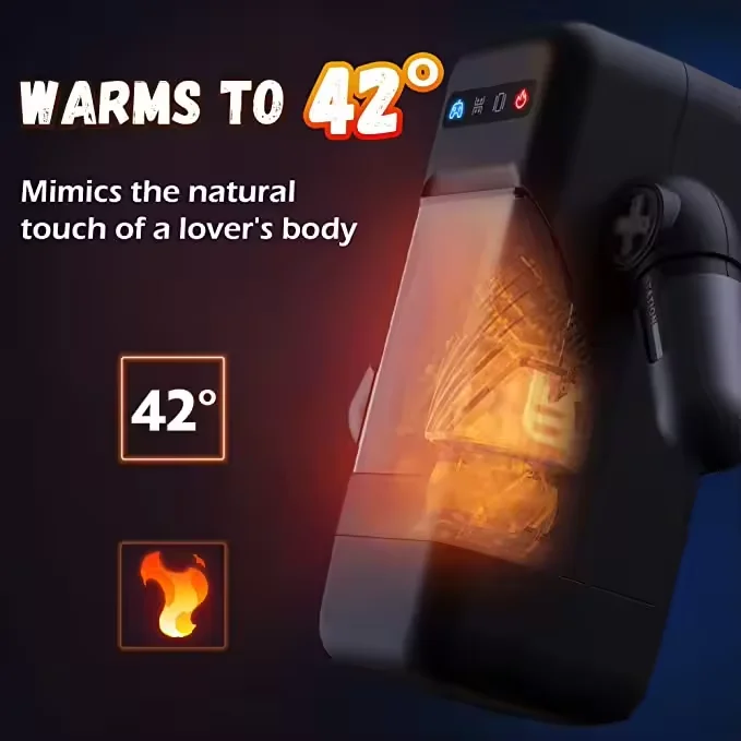 New Design Popular Heated Robot Game Sound Automatic Sucking Hand Free Automatic Male Masturbator Cup Men Masturbation Toys