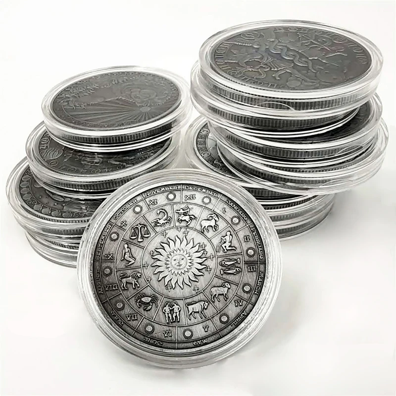 High Quality Custom Zinc Alloy Metal Coins 3D  Engraved Challenge Coin with Acrylic Box