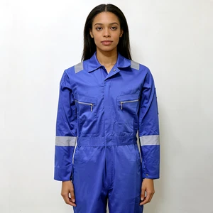 Stock Durable Wear-resistant Work Uniform Multi-function Workwear High Visibility Waterproof Jumpsuit Reflective Safety Clothing