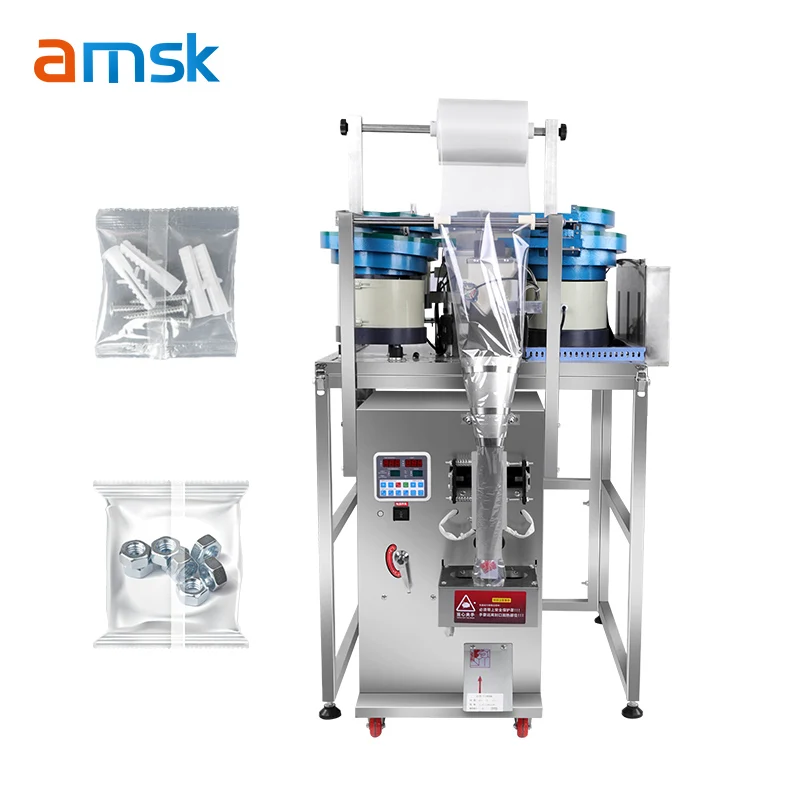 Automatic Multifunctional Screw Filling Machine Metal Screws Nuts Metal Washers Counting Packaging Vibrating Wrapping Machine