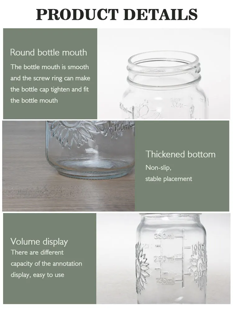 Wholesale Food Honey Jar Candy Coffee Tea Containers Clear Custom Logo