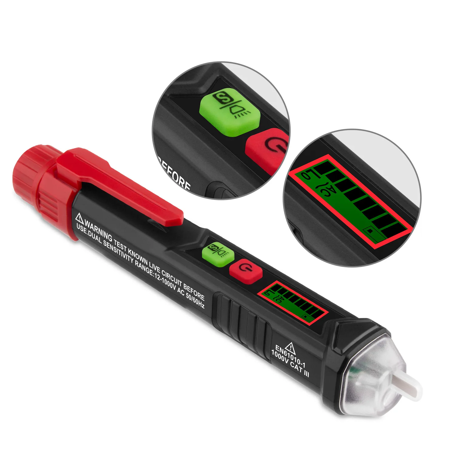Tester di tensione AC 12V-1000V penna di prova a induzione senza