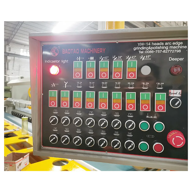 Automatic CNC Chamfering Machine for Artificial Stone Tile Bullnose Granite Edge Marble Polisher 14 Grinding Heads 1200mm Motor