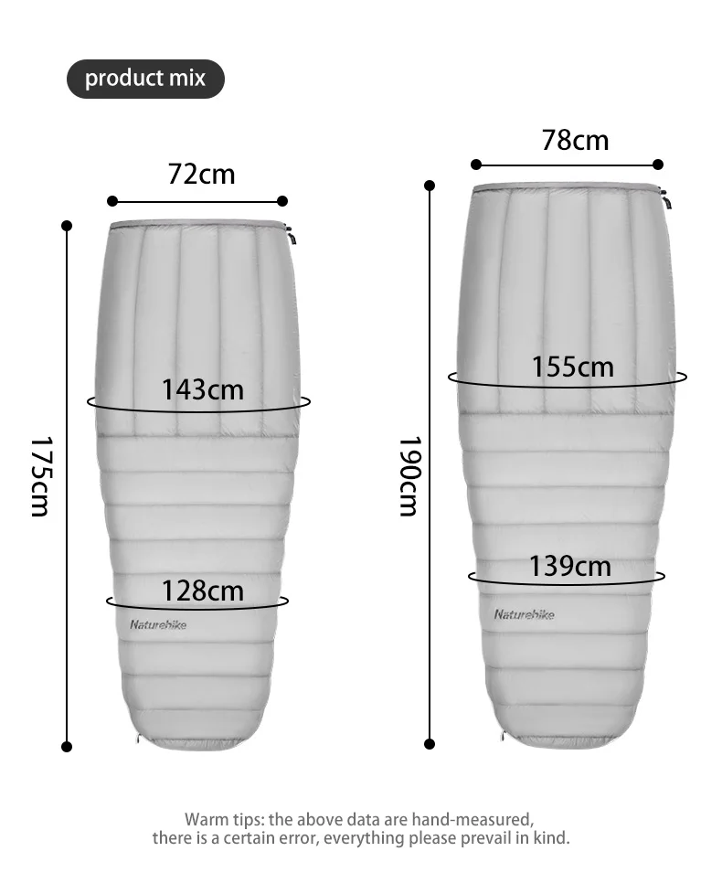 Naturehike Outdoor Camping Firework Quilt Ultralight Sleeping Bag Duck