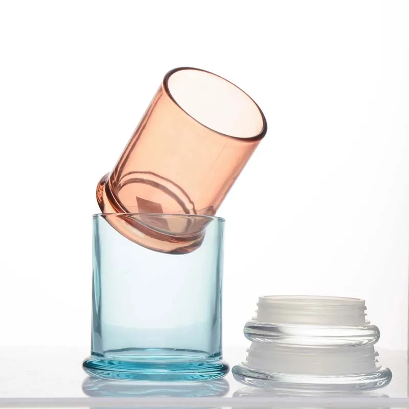 Wholesale Empty Candle Container Luxury Glass Candle Jar with Lid ...