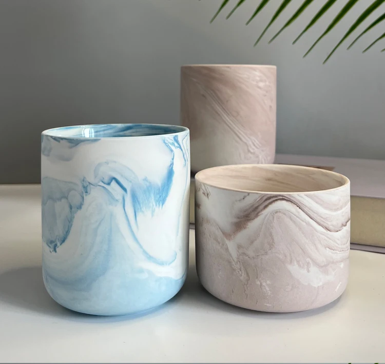 Custom 275ml Cylinder Matte Luxury Candle Vessel Jar Gift Item Handmade