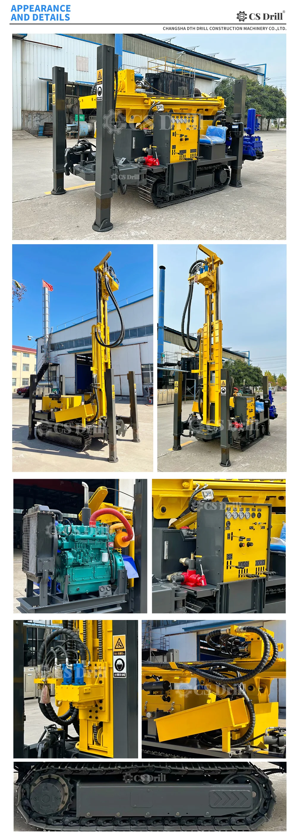 Cs200 Depth Water Well Drilling Rig Factory Price Portable Borehole ...