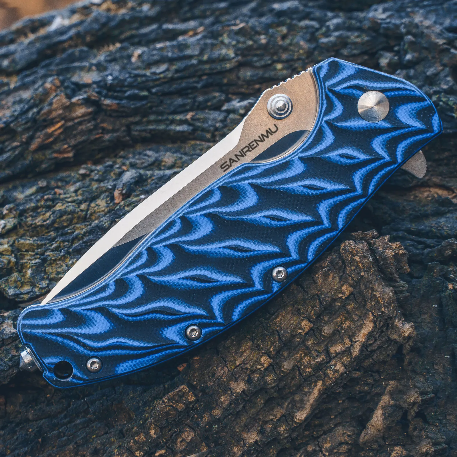 SANRENMU 1005 GL EDC Tool Outdoor Survival Camping Folding Pocket Knife