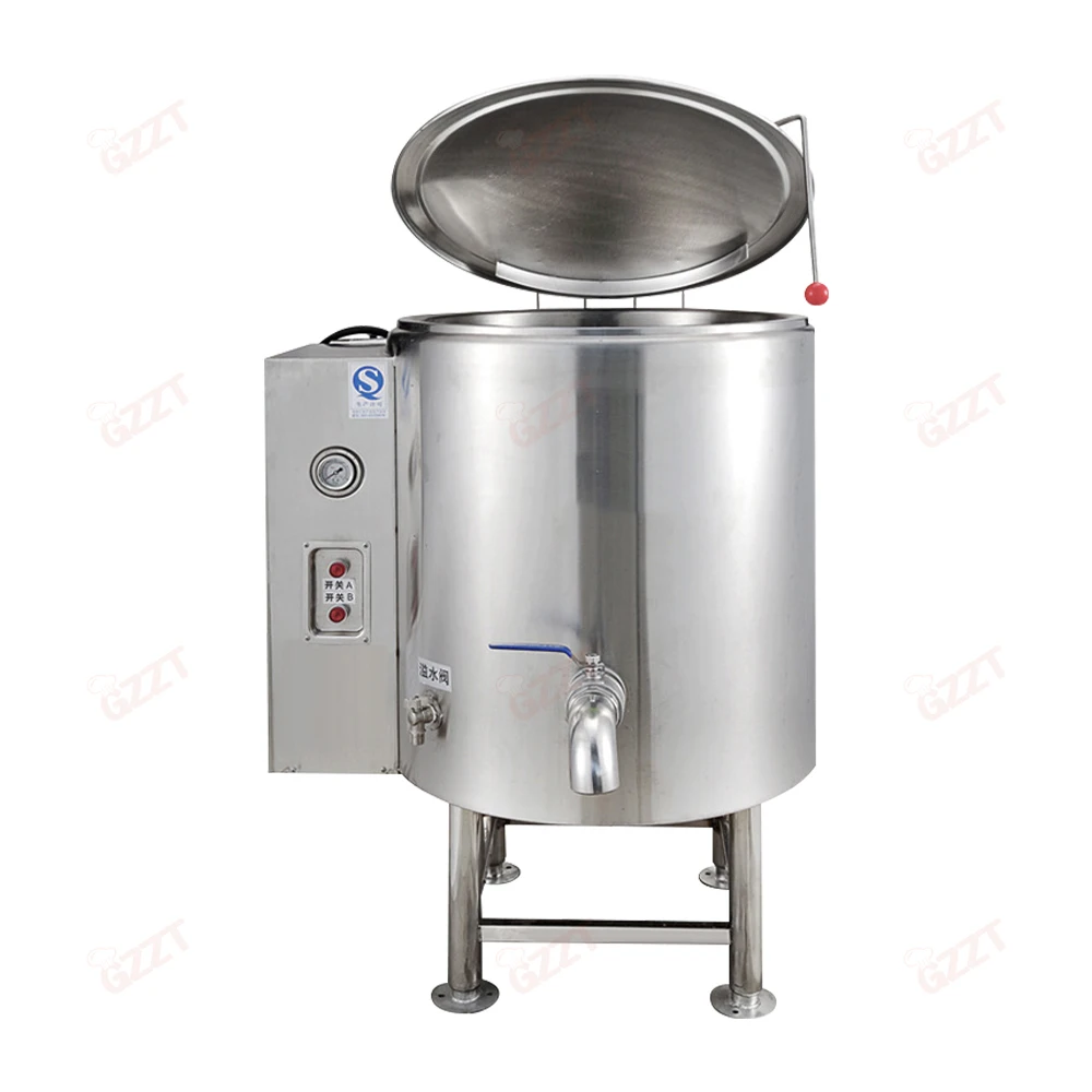 IT-CSB 60L - 600liter Large Water Double Jacketed Boiling Pot Commercial Kitchen Gas Electric Soup Kettle Jacketed Boiling Pan