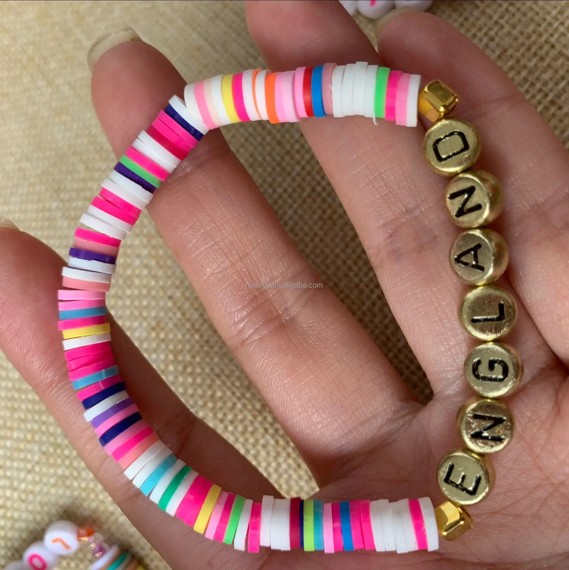 Hawaii Holiday Bracelets Colorful Polymer Clay Beads