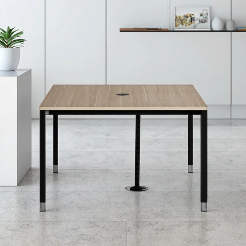 Professional Conference Desk with Integrated Power Outlet and Steel Frame for Modern Office Boardroom 3