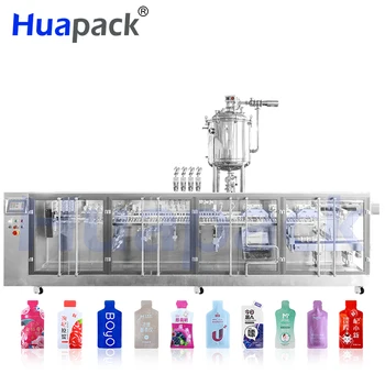Hot Popular Automatic Premade Bag Pouch Filling Sealing Machines High Speed Capping Plastic Film Motor for Health Puree Juice