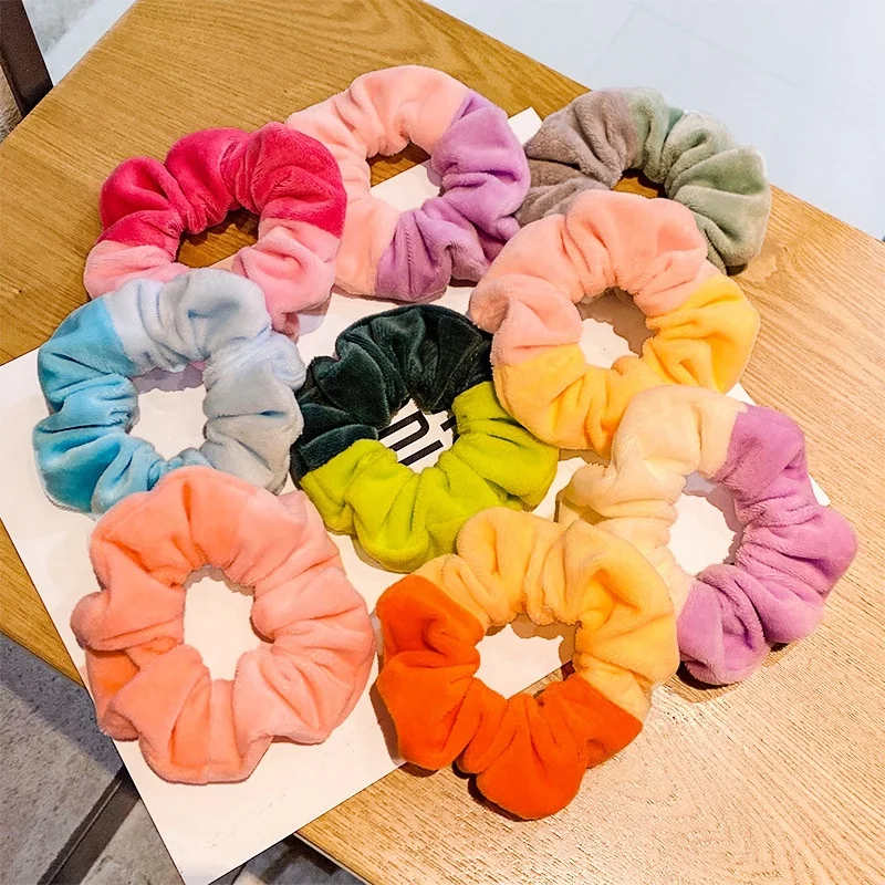 Winter Autumn Hair Accessories Stylish Velvet Scrunchies
