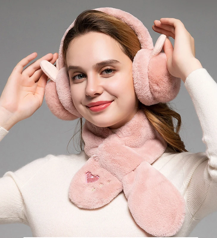 Customization Girls Furry Soft Winter Outdoors Warm Fur Earmuffs Winter