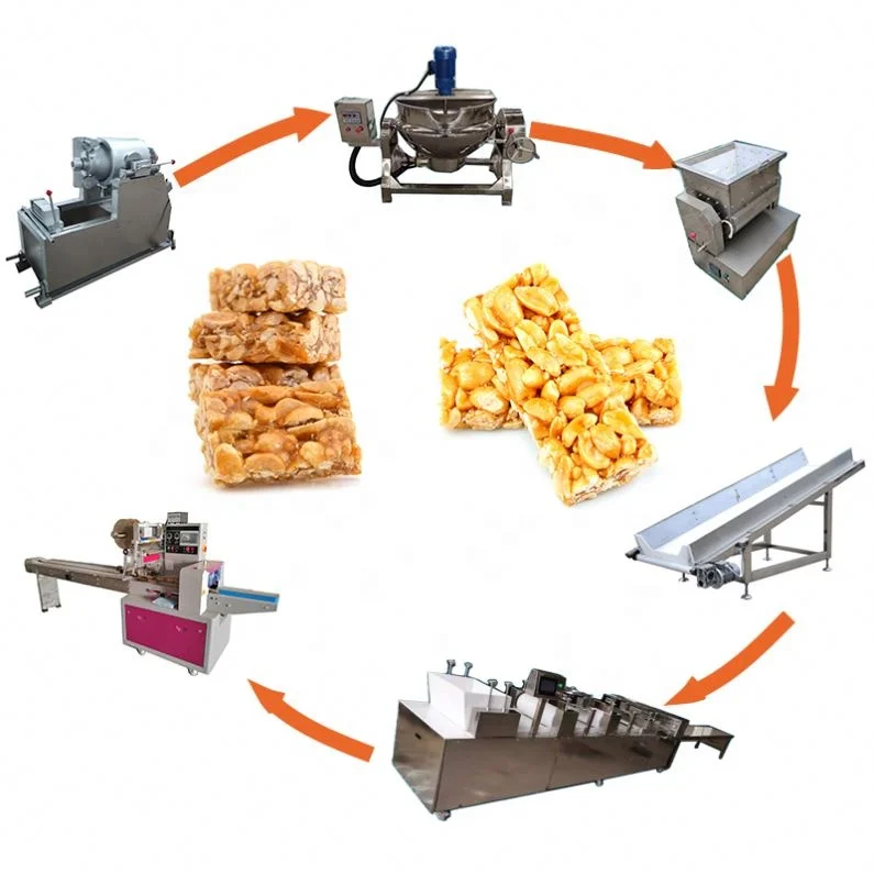 Efficient Easy-Operation Peanut Bar & Rice Cake Biscuit Making Machine Cereal Bar Production Line